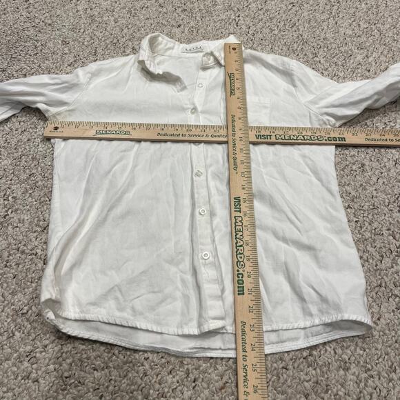 Dotori Women's Button Down Long Sleeve Shirt Sz S White Clasic Casual Capsule - Picture 5 of 7
